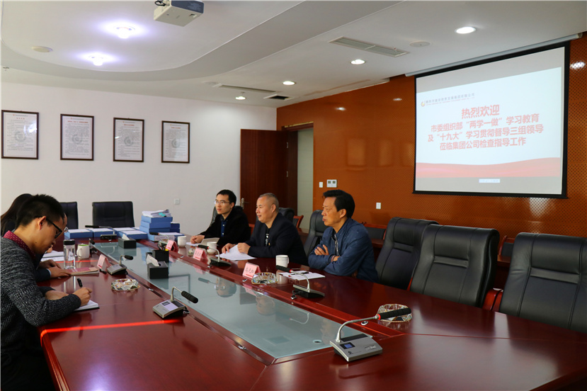 市委組織部督導(dǎo)三組蒞臨集團檢查督導(dǎo)“兩學一做”學習教育及“十九大”學習貫徹工作情況
